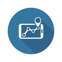 GPS Navigation Icon. Flat Design.