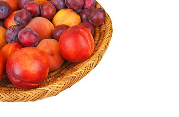 Fototapeta na wymiar Fruits in wattled basket