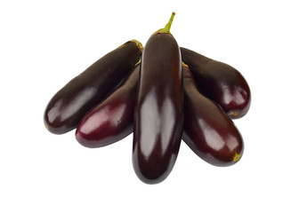 Eggplant on white