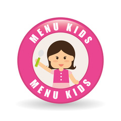Menu Kids icon design, vector illustration, vector illustration