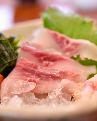 Carp sashimi(sliced raw fish), Japanese food