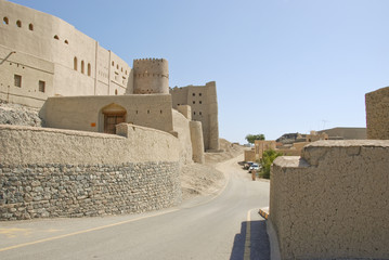 Nizwa Bahla Fort in Ad Dakhiliya, Oman. It was built in the 13th