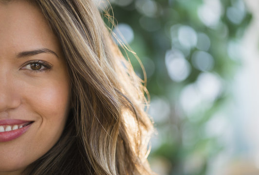 Hispanic woman smiling