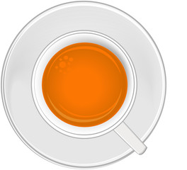 vector image of cup of tea.