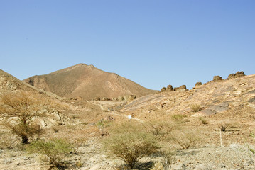 Hills of Jabal Shams in northern Oman