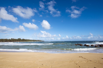 Fototapeta na wymiar Kealia Beach, Kauai, Hawaii -1