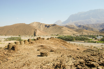 Hills of Jabal Shams in northern Oman