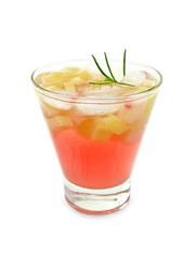 Lemonade with rhubarb and rosemary