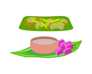 hawaiian food logo icon Vector
