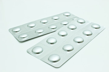 Drugs in Package Isolated on the White Background