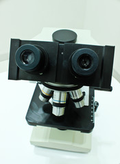 Fototapeta na wymiar Microscope Isolated on the White Background