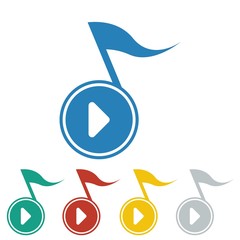 Music logo icon Vector