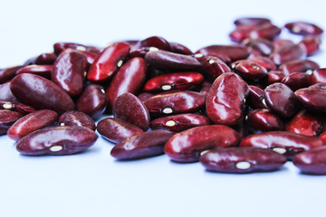  Red Kidney Bean isolated on the White Background