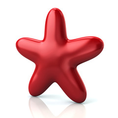 Shiny red star