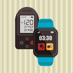smart watch design, vector illustration