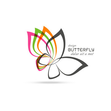 Colorful butterfly logo