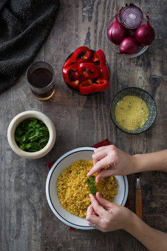 Delicious dish of couscous