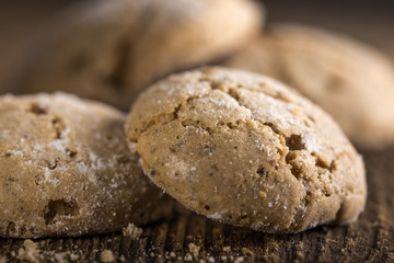 Almond ginger molasses cookies