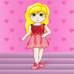 cute girl vector
