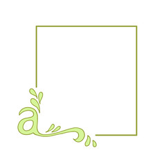 Frame with letter a in vector