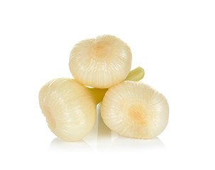 Pickled Onions Isolated on the White