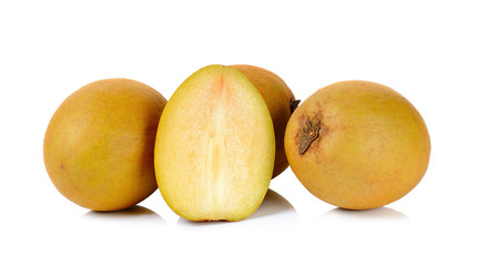 Sapodilla isolated on the white background