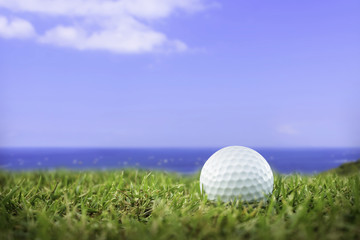 golf-ball on course