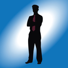 silhouettes of business people