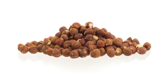 Heap of old hazelnuts