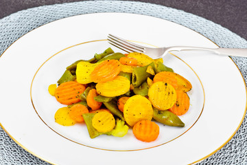 Grilled Vegetables Carrots, Green Beans, Broccoli