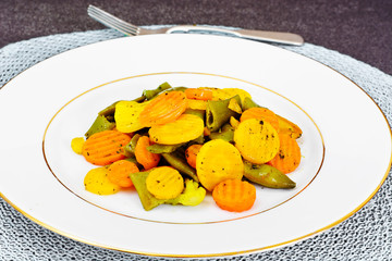 Grilled Vegetables Carrots, Green Beans, Broccoli