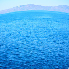greece from the boat  islands in mediterranean sea and sky