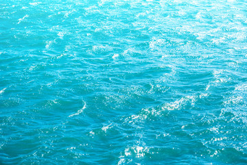 Blue sea for background.