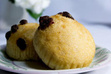 ぶどう入り蒸しパン 