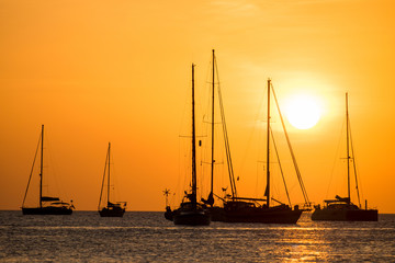 Boat sunset