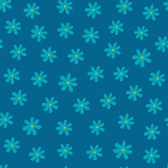 Naklejka na ściany i meble Beautiful seamless pattern with flowers, vector illustration