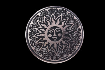 Sun. Image of the solar countenance. A symbol health and happiness