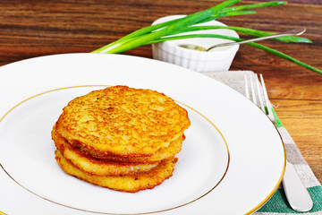 Fried Potato Pancakes. Belarusian and German Cuisine