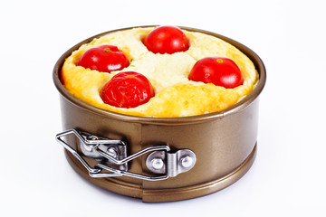 Kish with Ricotta, Cherry Tomatoes and Mint