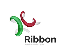 Modern vector ribbon logo