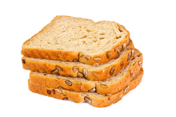 Healthy and diet food: rye bread with sunflower seeds