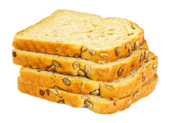Healthy and diet food: rye bread with sunflower seeds