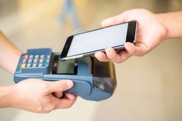 Customer pay the bill by NFC