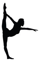 Fototapeta premium Set of Yoga Silhouette