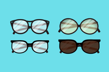 Glasses vector illustration