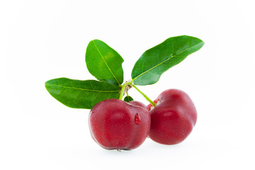 fresh cherry isolated on white background