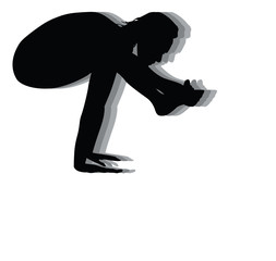 Set of Yoga Silhouette