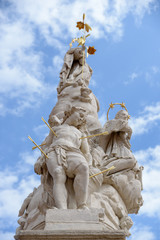 Statue in Timisoara. Liberty square.