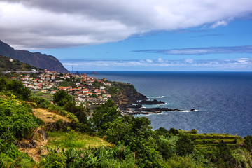 Fototapeta na wymiar Madeira island seascape, Portu Moniz, Portugal