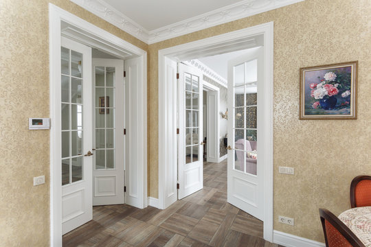 two doorways located perpendicularly